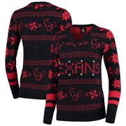 Add Houston Texans Women's Light-Up V-Neck Ugly Sweater - Navy To Your NFL Collection