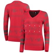 Add Tampa Bay Buccaneers Women's Light-Up V-Neck Ugly Sweater - Red To Your NFL Collection