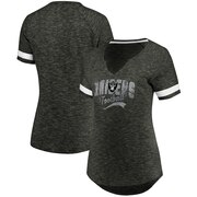 Add Oakland Raiders NFL Pro Line by Fanatics Branded Women's Showtime Go For Two Notch Neck Slub T-Shirt - Heathered Charcoal To Your NFL Collection