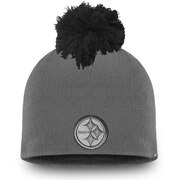 Add Pittsburgh Steelers NFL Pro Line by Fanatics Branded Women's Marled Tech Slouch Knit Beanie - Heathered Gray To Your NFL Collection