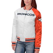 Add Denver Broncos Starter Women's Hometown Satin Full-Snap Jacket - White/Orange To Your NFL Collection