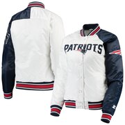 Add New England Patriots Starter Women's Hometown Satin Full-Snap Jacket - White/Navy To Your NFL Collection