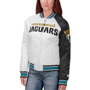 Add Jacksonville Jaguars Starter Women's Hometown Satin Full-Snap Jacket - White/Black To Your NFL Collection