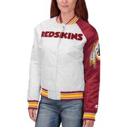 Add Washington Redskins Starter Women's Hometown Satin Full-Snap Jacket - White/Burgundy To Your NFL Collection