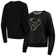 Add Houston Texans DKNY Sport Women's Lauren Mesh Raglan Long Sleeve T-Shirt - Black To Your NFL Collection