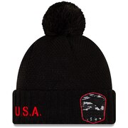 Add New England Patriots New Era Women's 2019 Salute to Service Cuffed Pom Knit Hat - Black To Your NFL Collection