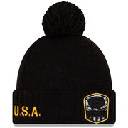 Add Green Bay Packers New Era Women's 2019 Salute to Service Cuffed Pom Knit Hat - Black To Your NFL Collection