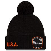 Add Denver Broncos New Era Women's 2019 Salute to Service Cuffed Pom Knit Hat - Black To Your NFL Collection