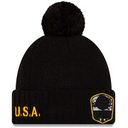 Add Pittsburgh Steelers New Era Women's 2019 Salute to Service Cuffed Pom Knit Hat - Black To Your NFL Collection