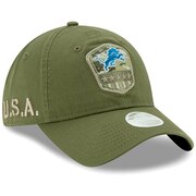 Add Detroit Lions New Era Women's 2019 Salute to Service Sideline 9TWENTY Adjustable Hat - Olive To Your NFL Collection