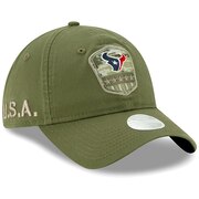 Add Houston Texans New Era Women's 2019 Salute to Service Sideline 9TWENTY Adjustable Hat - Olive To Your NFL Collection