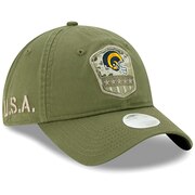 Add Los Angeles Rams Historic New Era Women's 2019 Salute to Service Sideline 9TWENTY Adjustable Hat - Olive To Your NFL Collection