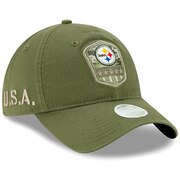 Add Pittsburgh Steelers New Era Women's 2019 Salute to Service Sideline 9TWENTY Adjustable Hat - Olive To Your NFL Collection