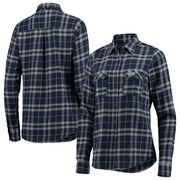 Add Dallas Cowboys Antigua Women's Button-Down Flannel Shirt - Navy To Your NFL Collection