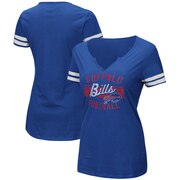 Add Buffalo Bills Majestic Women's Showtime Tailgate Party Notch Neck T-Shirt - Royal/White To Your NFL Collection