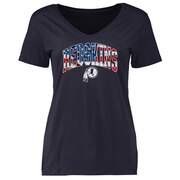 Add Washington Redskins NFL Pro Line Women's BannerWave V-Neck T-Shirt - Navy To Your NFL Collection