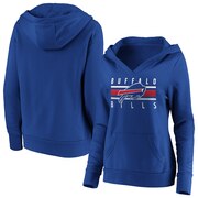 Add Buffalo Bills Fanatics Branded Women's Stacked Stripes Pullover Hoodie - Royal To Your NFL Collection