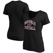 Add Buffalo Bills Majestic Women's Showtime Franchise Fit V-Neck T-Shirt - Black To Your NFL Collection