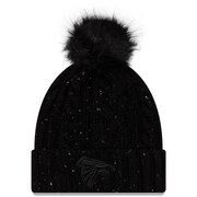 Add Atlanta Falcons New Era Women's Cuffed Knit Hat with Fuzzy Pom - Black To Your NFL Collection