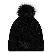 Add Tennessee Titans New Era Women's Cuffed Knit Hat with Fuzzy Pom - Black To Your NFL Collection