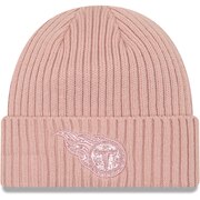 Add Tennessee Titans New Era Women's Team Glisten Rouge Cuffed Knit Hat – Light Pink To Your NFL Collection