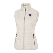 Add Jacksonville Jaguars Cutter & Buck Women's Americana Rainier Full-Zip Vest - White To Your NFL Collection