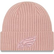 Add Philadelphia Eagles New Era Women's Team Glisten Rouge Cuffed Knit Hat – Light Pink To Your NFL Collection