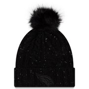 Add Arizona Cardinals New Era Women's Cuffed Knit Hat with Fuzzy Pom - Black To Your NFL Collection