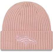 Add Denver Broncos New Era Women's Team Glisten Rouge Cuffed Knit Hat – Light Pink To Your NFL Collection