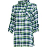 Add Seattle Seahawks Concepts Sport Women's Piedmont Flannel Button-Up Long Sleeve Shirt - Navy/Neon Green To Your NFL Collection