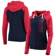 Add New England Patriots G-III 4Her by Carl Banks Women's Linebacker Full-Zip Hoodie - Navy/Red To Your NFL Collection