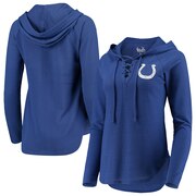 Add Indianapolis Colts Touch by Alyssa Milano Women's Soaring V-Neck Pullover Hoodie - Royal To Your NFL Collection