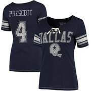 Add Dak Prescott Dallas Cowboys Women's Newcomb Player Name & Number T-Shirt - Navy To Your NFL Collection