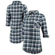 Add Los Angeles Rams Concepts Sport Women's Piedmont Flannel Button-Up Long Sleeve Shirt - Navy/Gray To Your NFL Collection