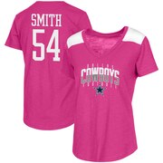 Add Jaylon Smith Dallas Cowboys Women's Summers Player Name & Number V-Neck T-Shirt - Pink To Your NFL Collection
