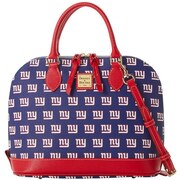 Add New York Giants Dooney & Bourke Women's Saffiano Signature Zip Zip Satchel Purse To Your NFL Collection