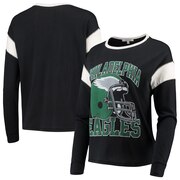 Add Philadelphia Eagles Junk Food Women's Big Logo Long Sleeve T-Shirt - Black To Your NFL Collection