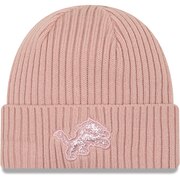 Add Detroit Lions New Era Women's Team Glisten Rouge Cuffed Knit Hat – Light Pink To Your NFL Collection