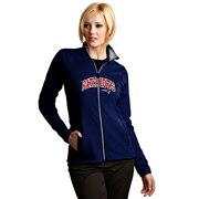 Add New England Patriots Antigua Women's Leader Full Chest Graphic Desert Dry Full-Zip Jacket - Navy To Your NFL Collection