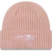 Add New England Patriots New Era Women's Team Glisten Rouge Cuffed Knit Hat – Light Pink To Your NFL Collection