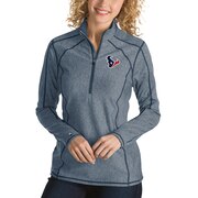 Add Houston Texans Antigua Women's Tempo Desert Dry Quarter-Zip Jacket - Heather Navy To Your NFL Collection