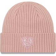 Add Chicago Bears New Era Women's Team Glisten Rouge Cuffed Knit Hat – Light Pink To Your NFL Collection