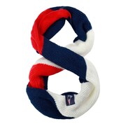 Add New England Patriots Women's Color Block Knit Infinity Scarf To Your NFL Collection