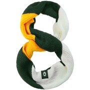 Add Green Bay Packers Women's Color Block Knit Infinity Scarf To Your NFL Collection