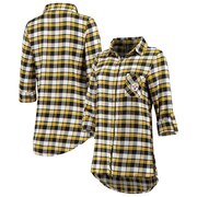 Add Pittsburgh Steelers Concepts Sport Women's Piedmont Flannel Button-Up Long Sleeve Shirt - Black/Gold To Your NFL Collection