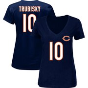 Add Mitchell Trubisky Chicago Bears Majestic Women's Plus Size Fair Catch Name & Number V-Neck T-Shirt - Navy To Your NFL Collection