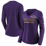 Add Baltimore Ravens Fanatics Branded Women's Team Slogan Long Sleeve V-Neck T-Shirt - Purple To Your NFL Collection