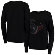 Add Houston Texans Cuce Women's Halfback Fleece Pullover Sweatshirt - Black To Your NFL Collection