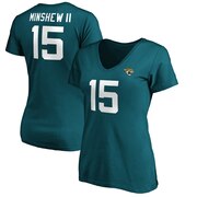 Add Gardner Minshew II Jacksonville Jaguars NFL Pro Line by Fanatics Branded Women's Authentic Stack Name & Number V-Neck T-Shirt - Teal To Your NFL Collection