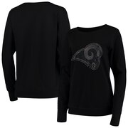 Add Los Angeles Rams Cuce Women's Halfback Fleece Pullover Sweatshirt - Black To Your NFL Collection